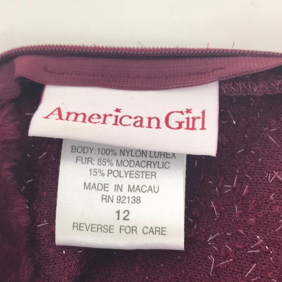 American Girl Plum color Dress Size 12 - Picture 7 of 8